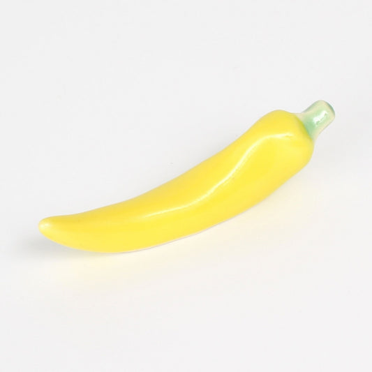Chopstick Holder Yellow Pepper | Japanese Ceramic Hashioki