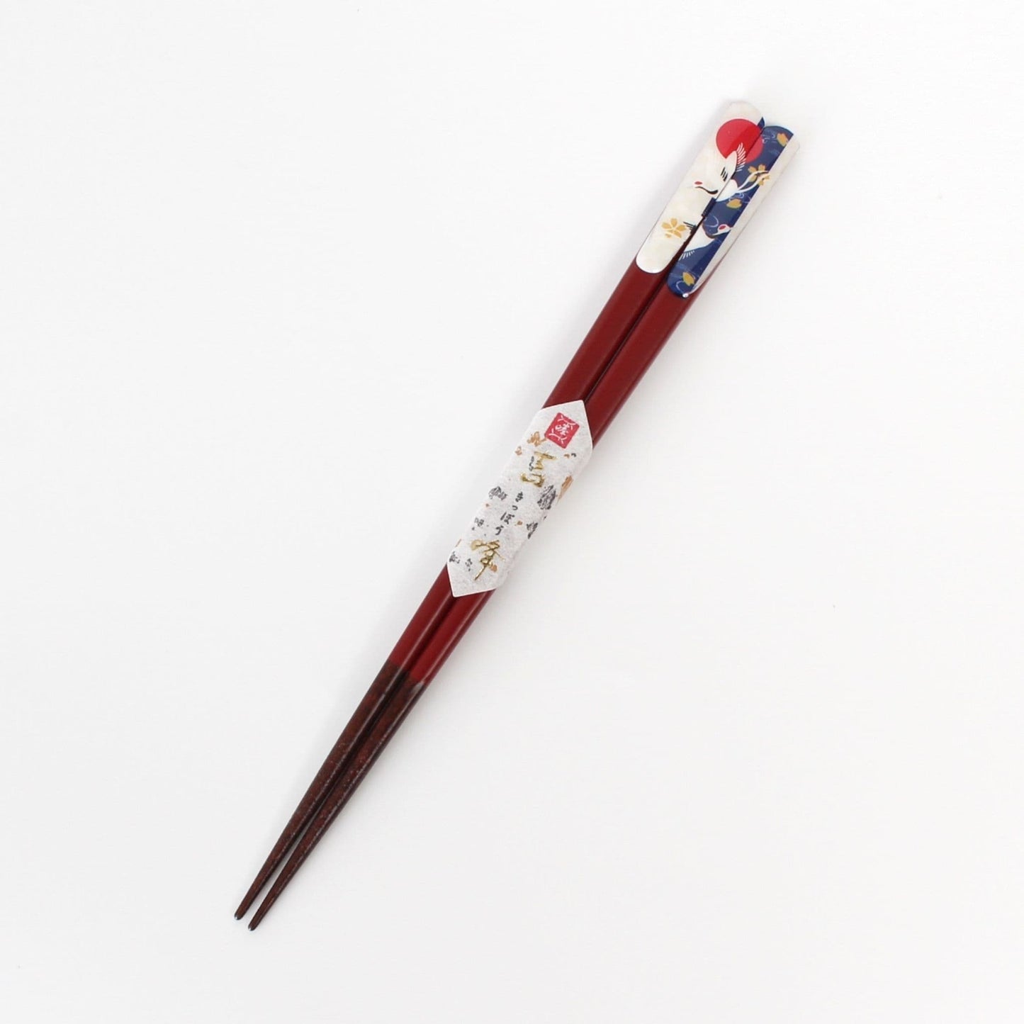 Urushi Lacquer Chopsticks - Meoto Crane Red