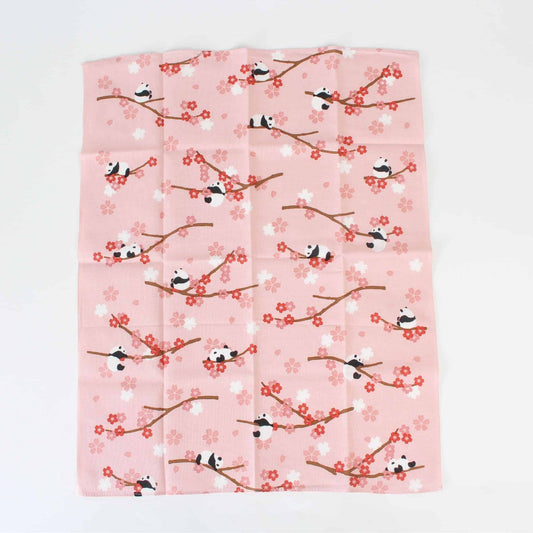 Tenugui Handkerchief | Panda in Ohanami | Made in Japan