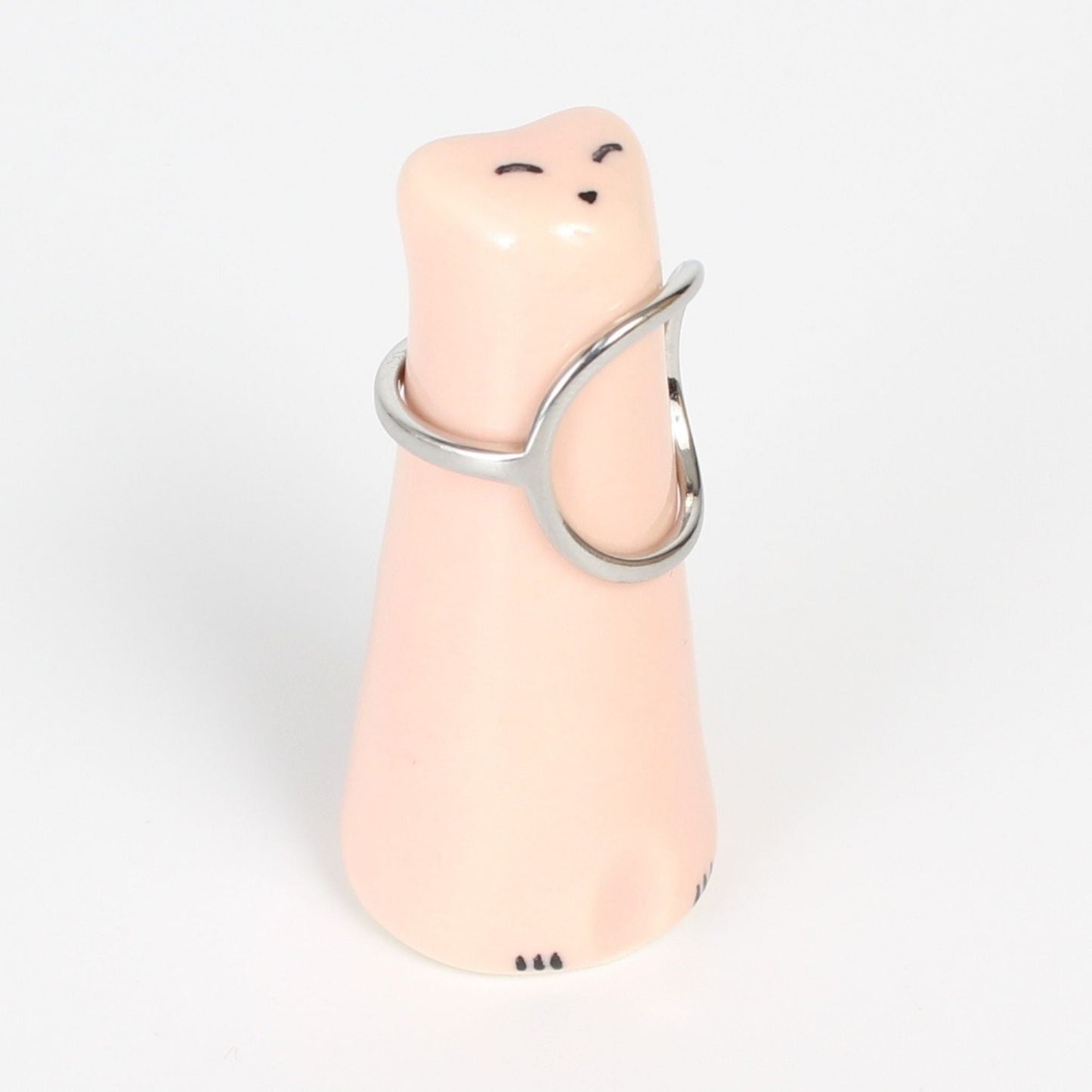 Ring Holder Pink Cat | Japanese Ceramic Accessory Holder