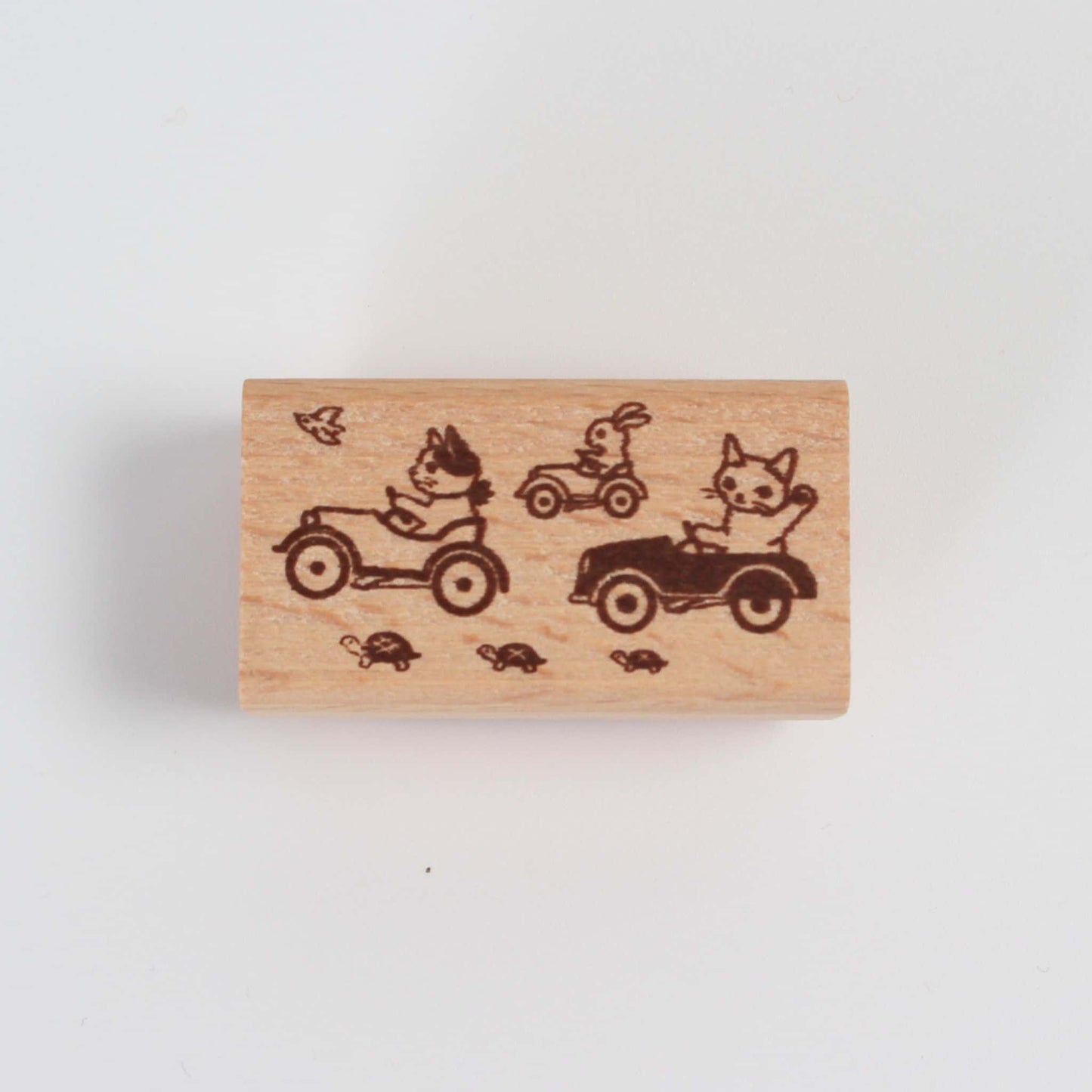 Cat Rubber Stamp | Pedal Car | POTTERING CAT