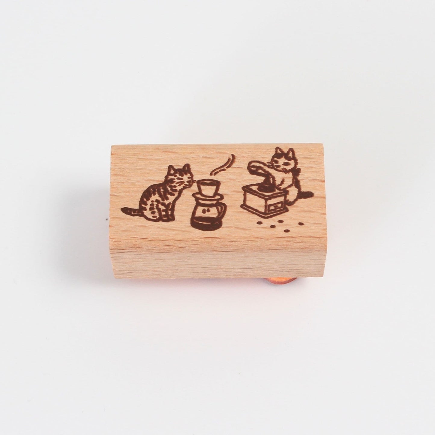 Cat Rubber Stamp | Coffee | POTTERING CAT