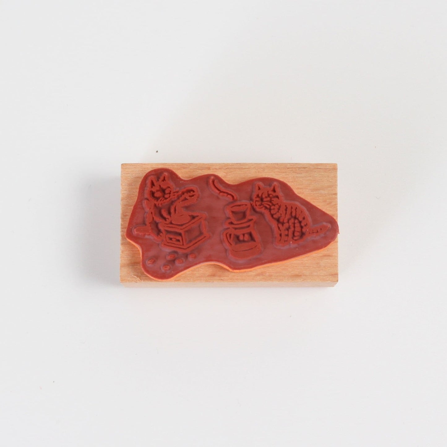 Cat Rubber Stamp | Coffee | POTTERING CAT