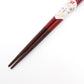 Urushi Lacquer Chopsticks - Meoto Crane Red