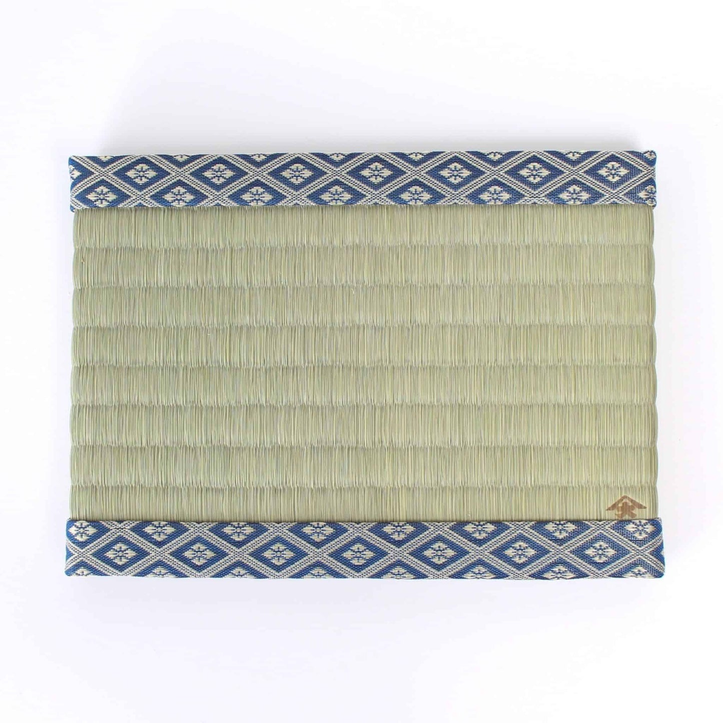 Japanese Tatami Mat Hanabishi Green | Kiryu Woven Miniature Tatami