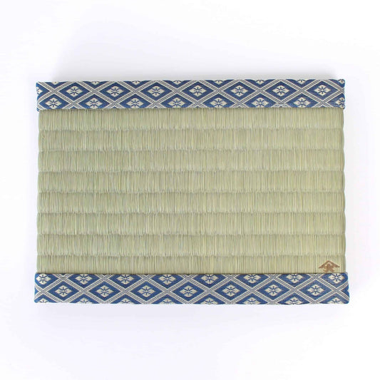 Japanese Tatami Mat Hanabishi Green | Kiryu Woven Miniature Tatami