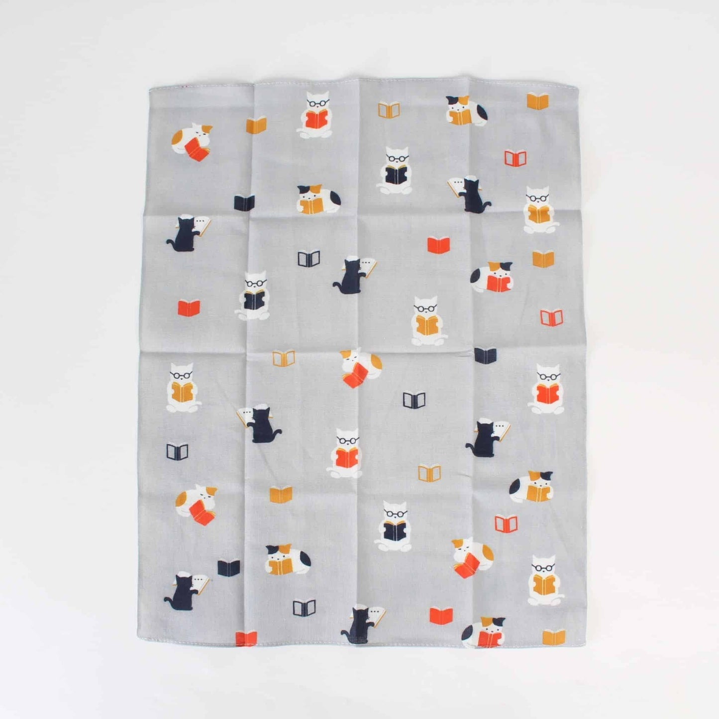 Tenugui Handkerchief | Cat & Book | Made in Japan