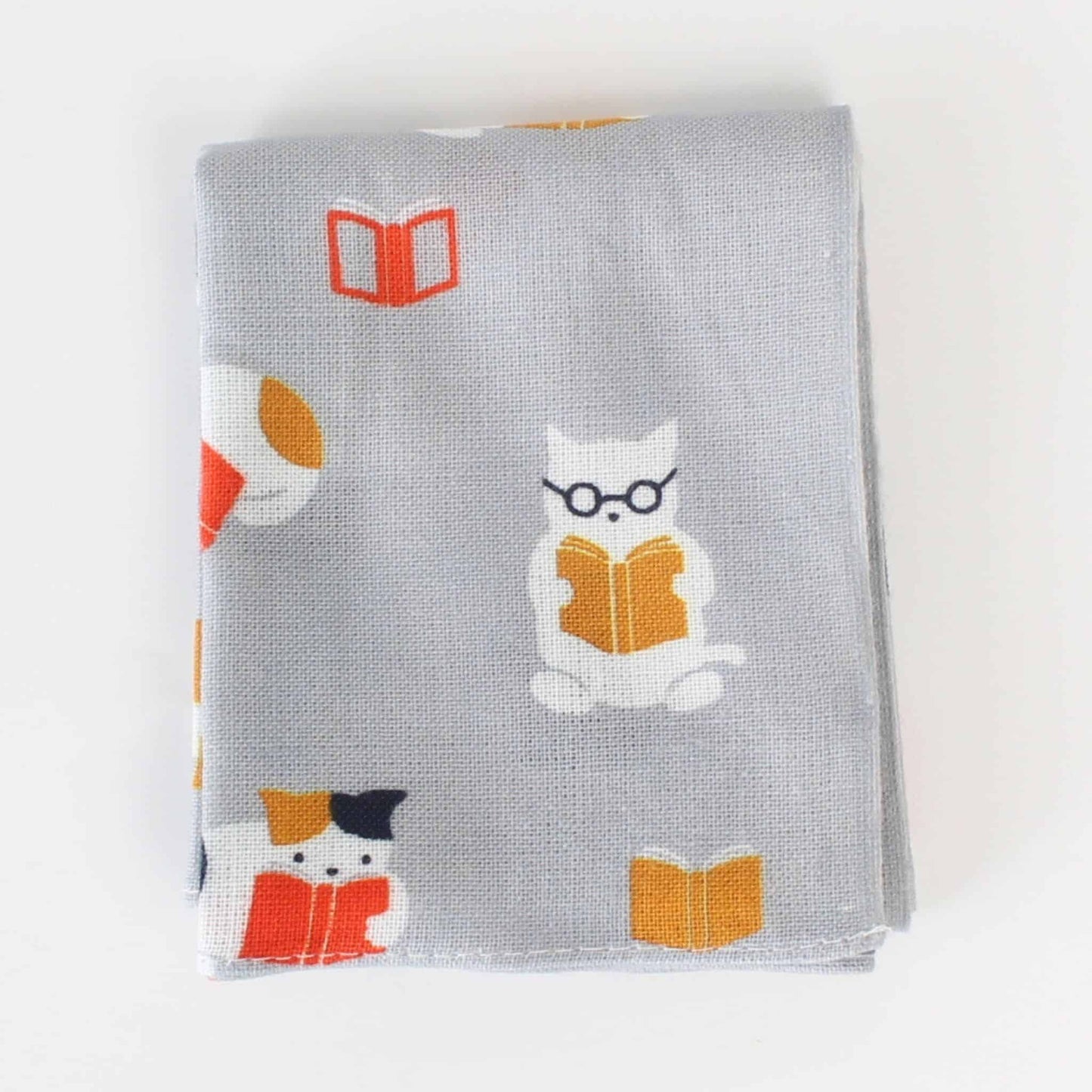 Tenugui Handkerchief | Cat & Book | Made in Japan