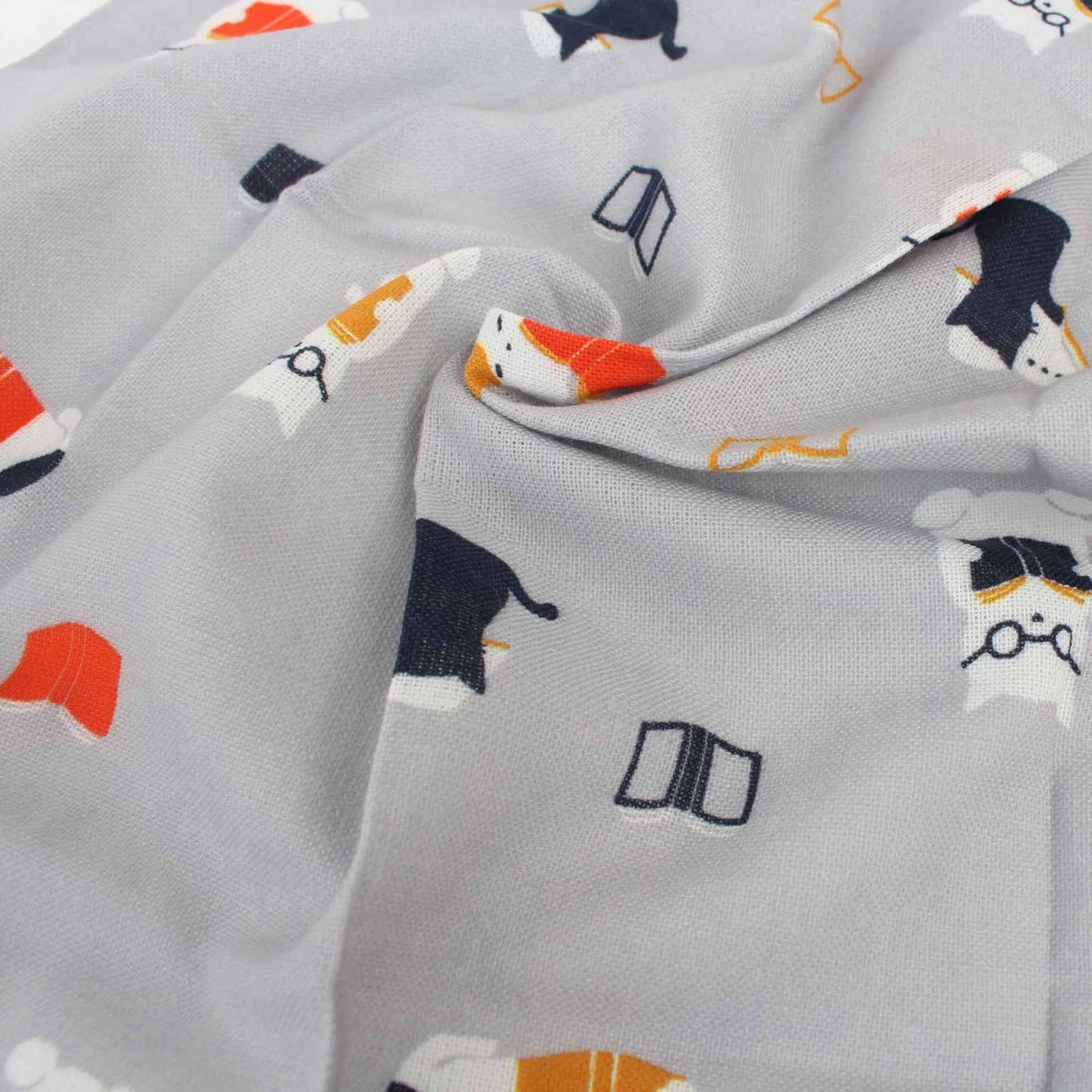 Tenugui Handkerchief | Cat & Book | Made in Japan