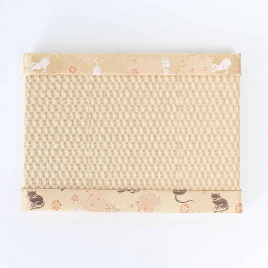 Japanese Tatami Mat Cat Border | Kiryu Woven Miniature Tatami