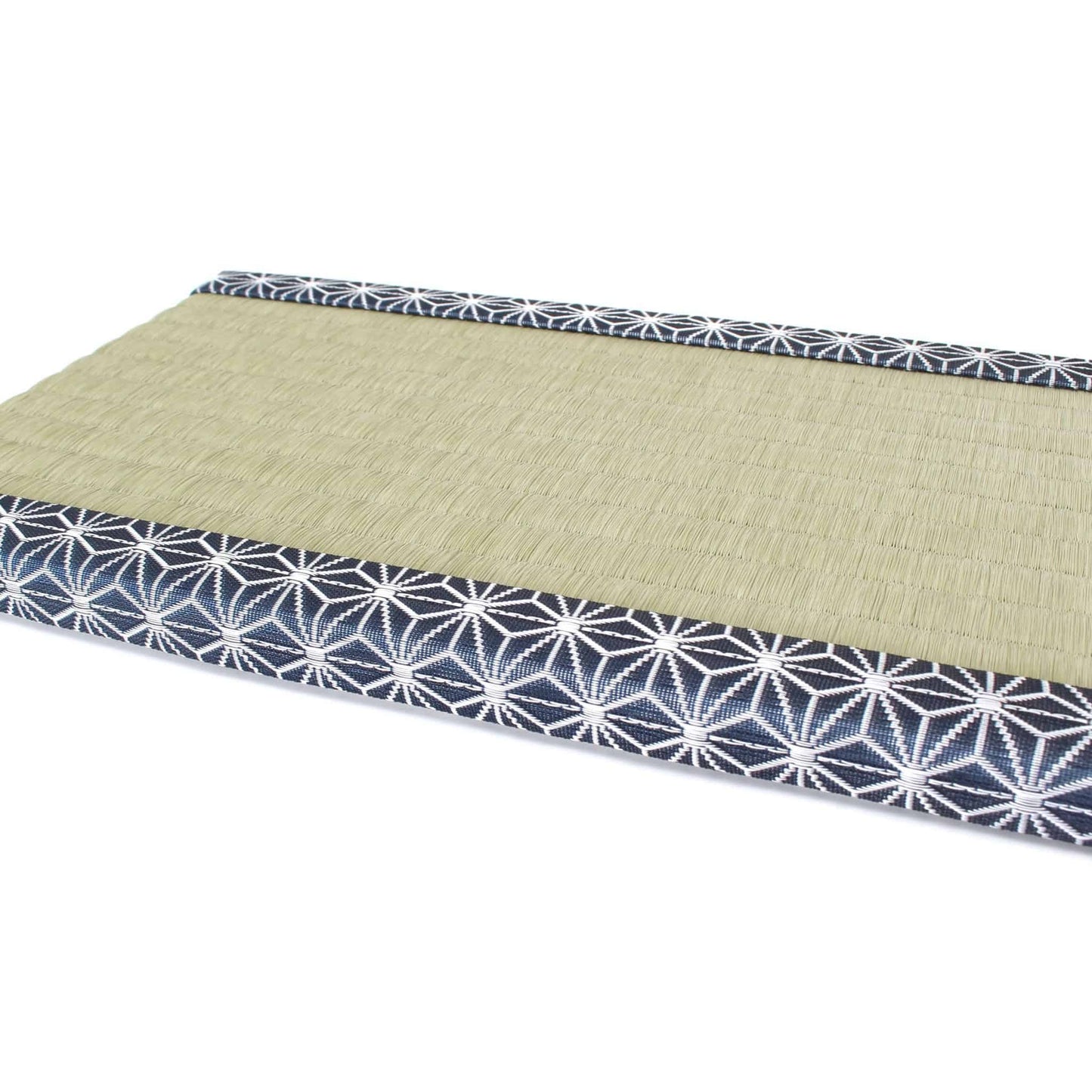 Japanese Tatami Mat Hemp Leaf Navy | Kiryu Woven Miniature Tatami