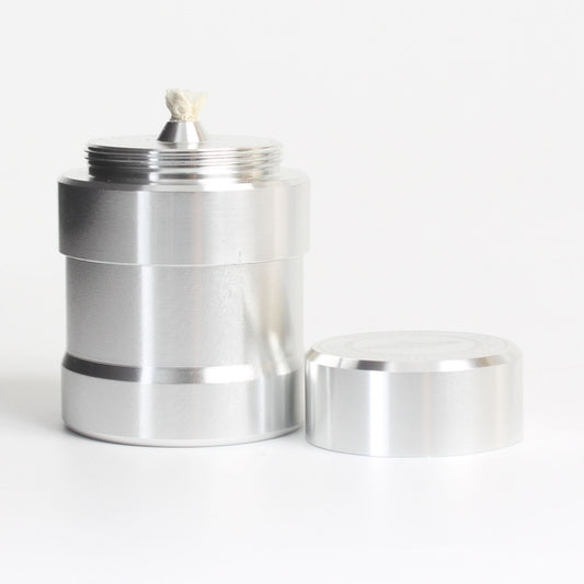 Mini Portable Silver-Finished Brass Oil Lamp - Small