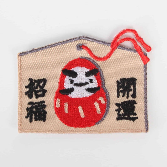 Ema Wish Plaque Embroidered Iron-On Patch | Made in Japan