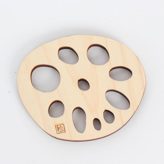 Lotus Root Coaster – Japanese Hinoki Cypress Wood
