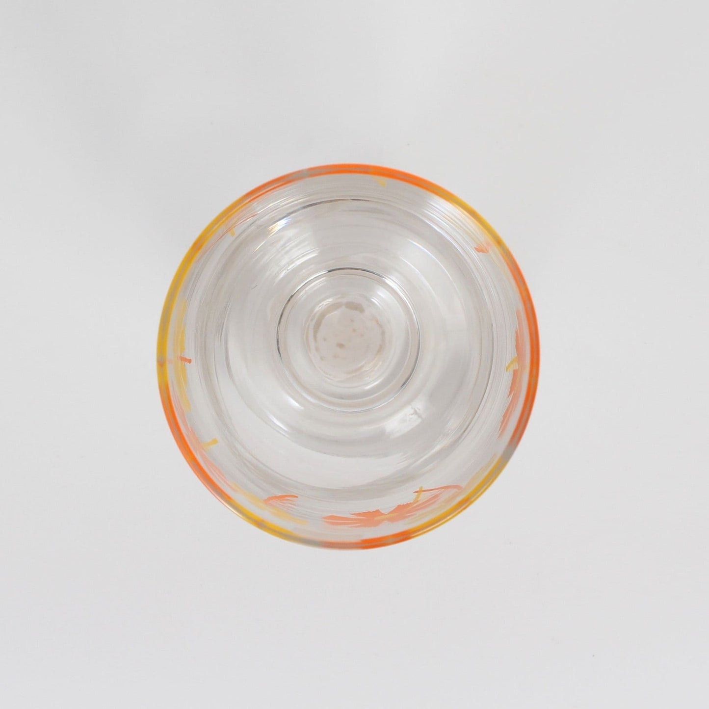 Retro Stemmed Glass – Orange Floral
