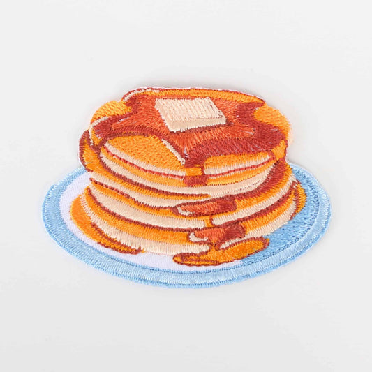 Pancake & Maple Embroidered Iron-On Patch | Made in Japan