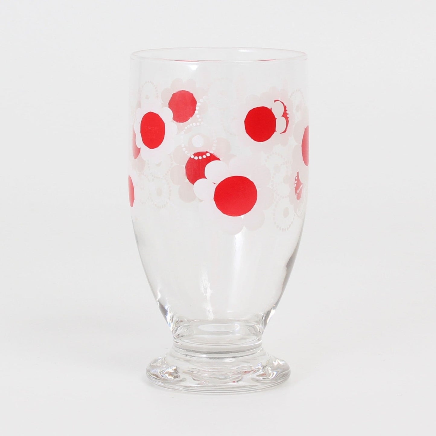 Retro Stemmed Glass – Floral Dots