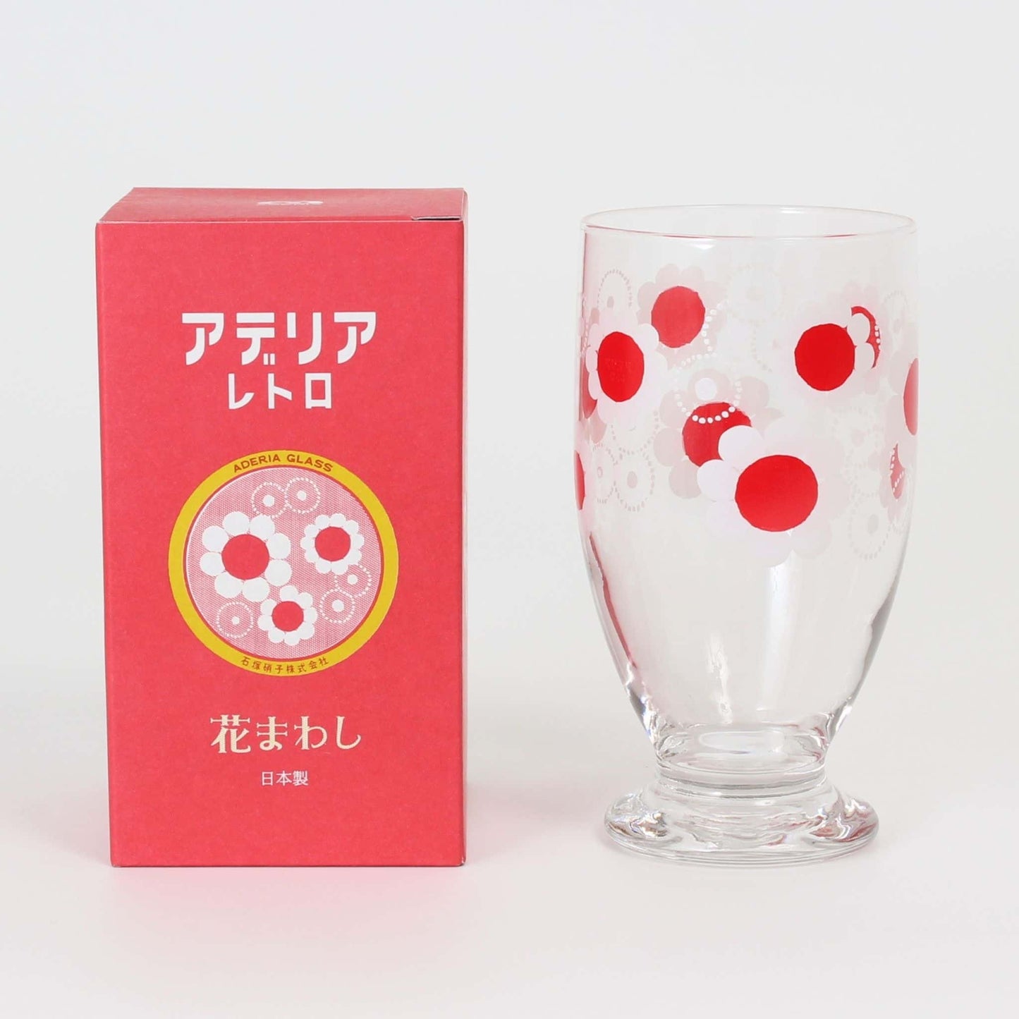 Retro Stemmed Glass – Floral Dots