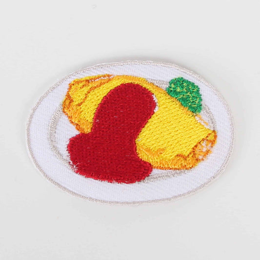 Omurice Embroidered Iron-On Patch | Made in Japan