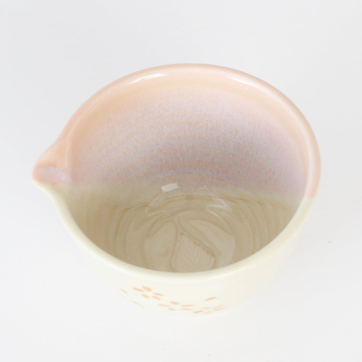 Matcha Latte Bowl with Pouring Spout | Kasumi Sakura | Mino Ware | Made in Japan