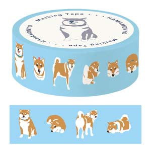 Masking Tape - Shiba Dog Blue