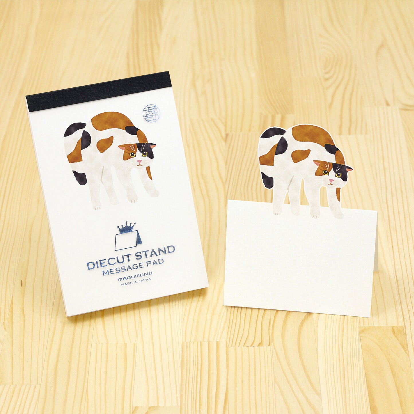 Japanese Die-Cut Pop-Up Memo Pad – Calico Cat | Cute Cat Memo Pad