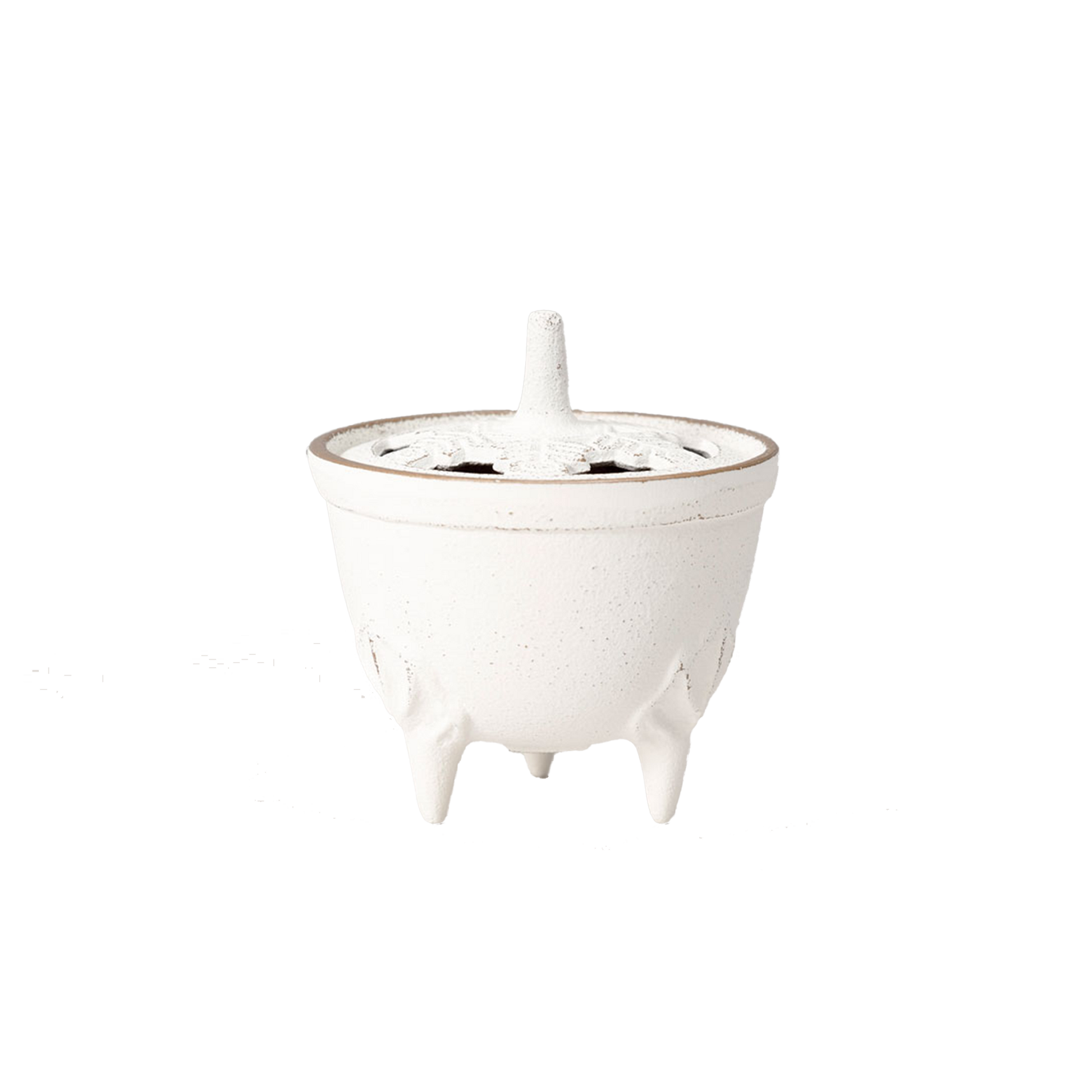 Cast Iron Incense Burner - Snow/White