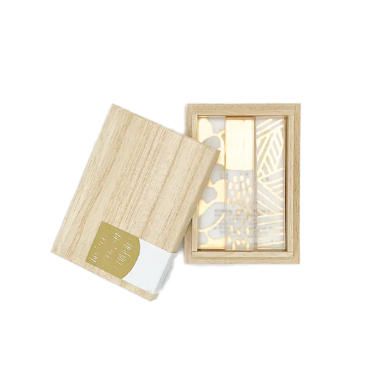 Set of Three Cutlery Rests in Wooden Box - I