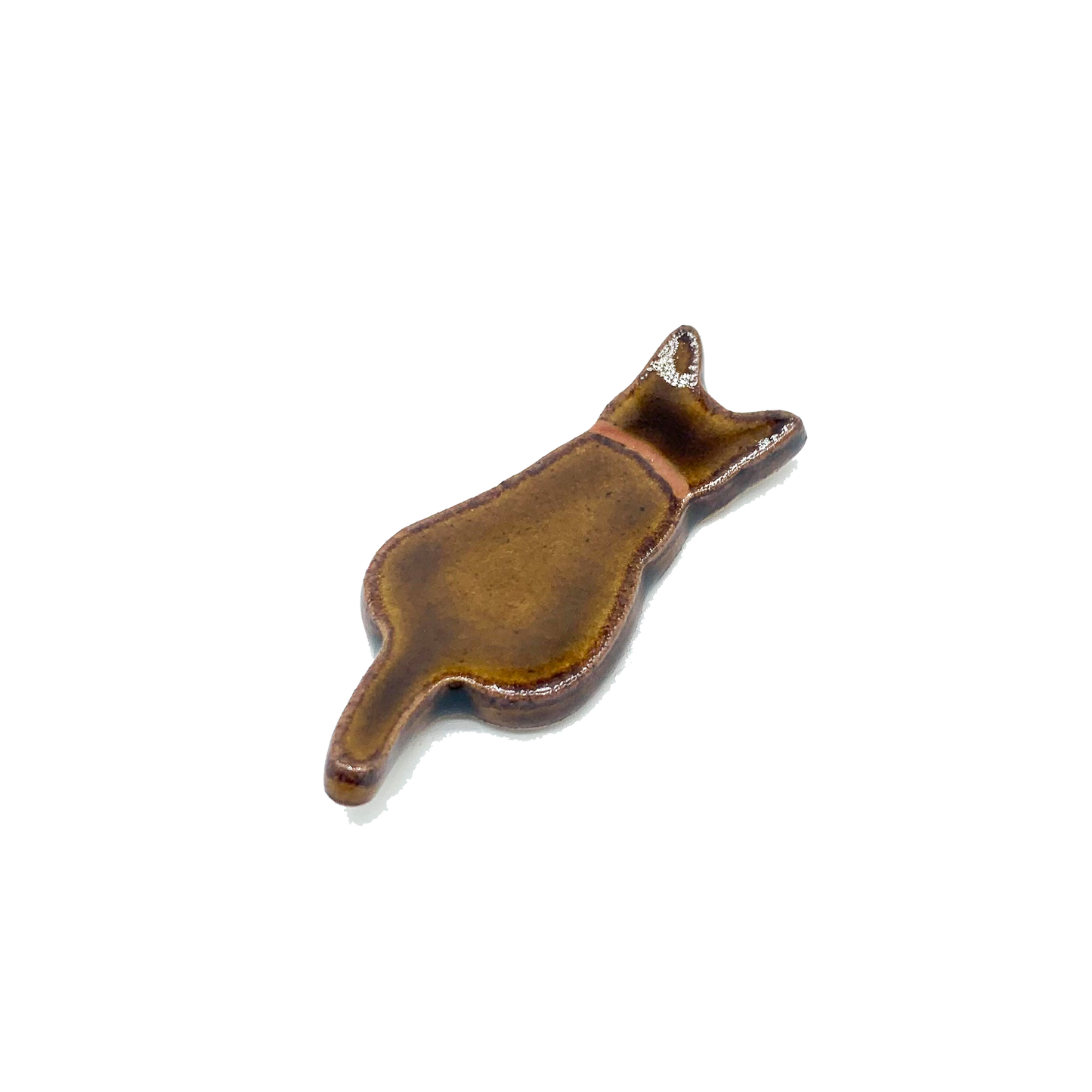 Chopstick Holder - Sitting Cat Brown