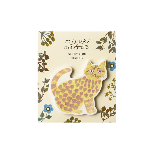 Die Cut Sticky Notes - Cat Cream