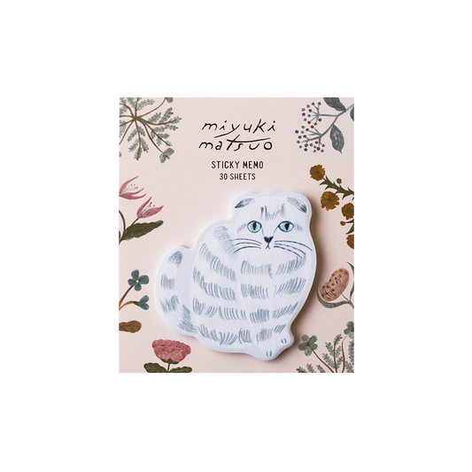 Die Cut Sticky Notes - Cat Pink