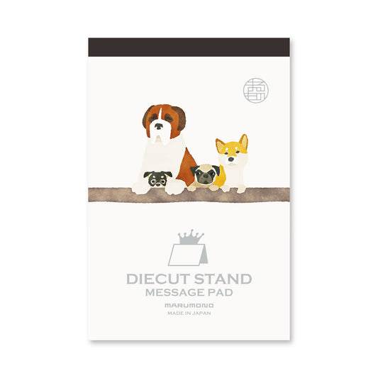 Japanese Die-Cut Pop-Up Memo Pad – Dog Group | Cute Desk Stationery