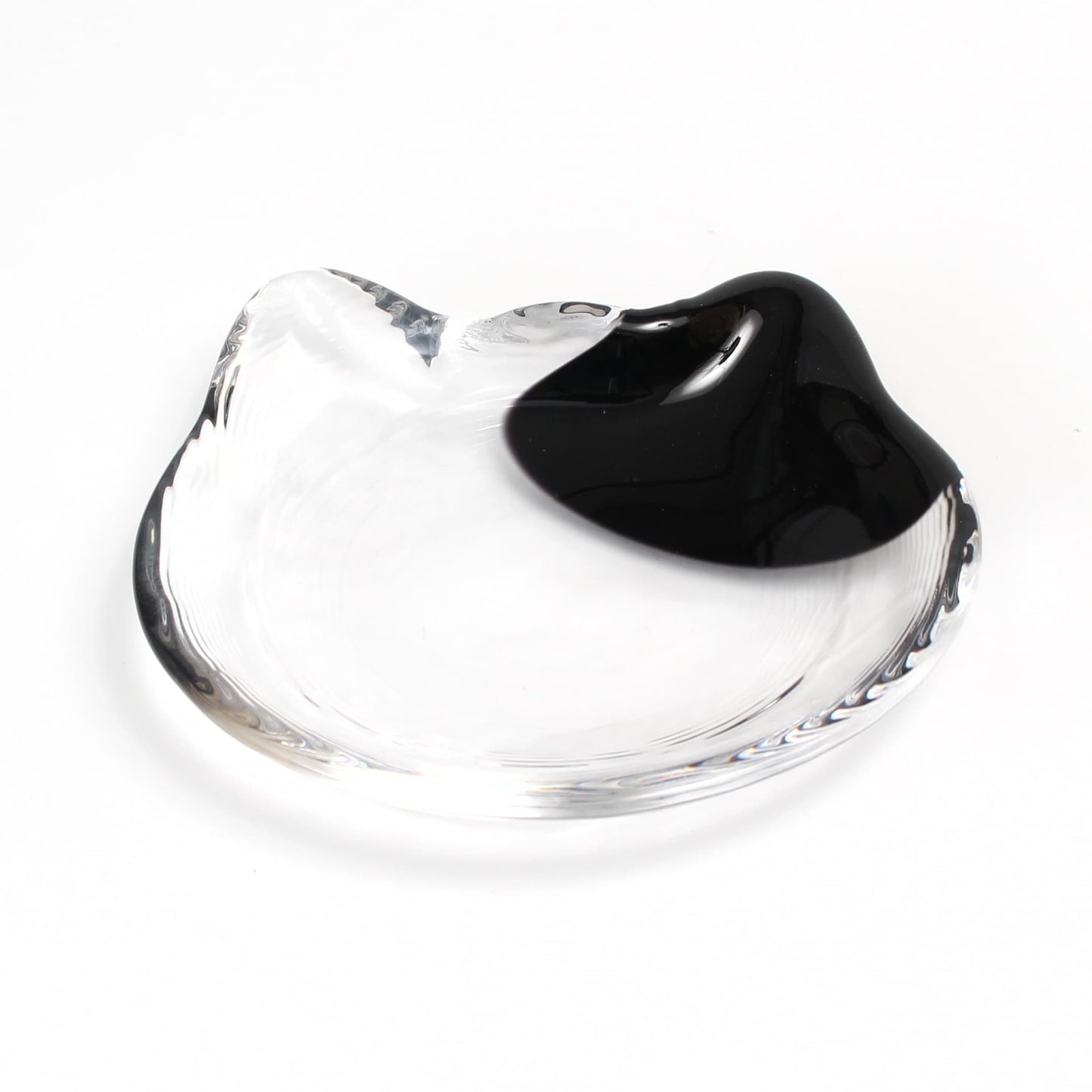 Japanese Glass Cat Plate – Mike Neko Black | Made in Japan