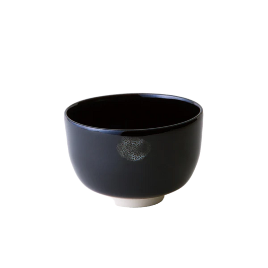 Matcha Bowl - Black Glaze with Whiter Pattern