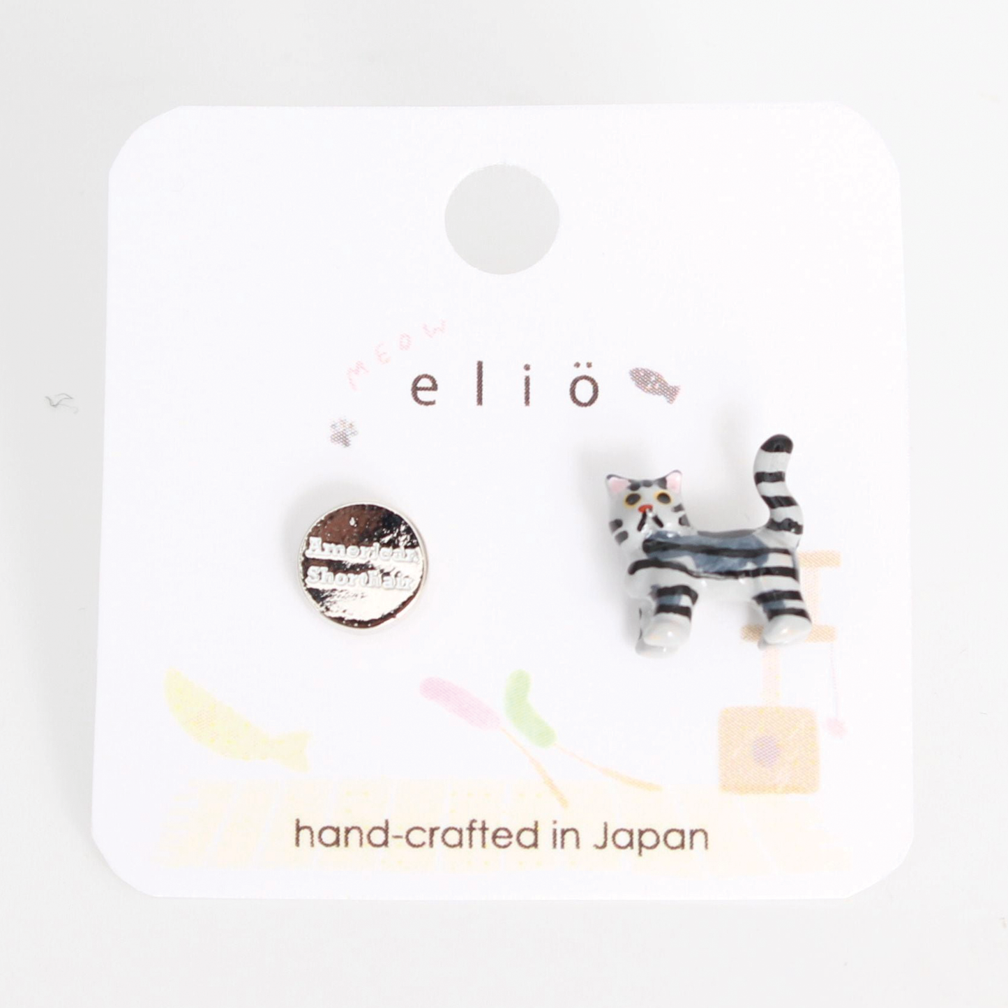 Earrings Tiny Cat American Shorthair