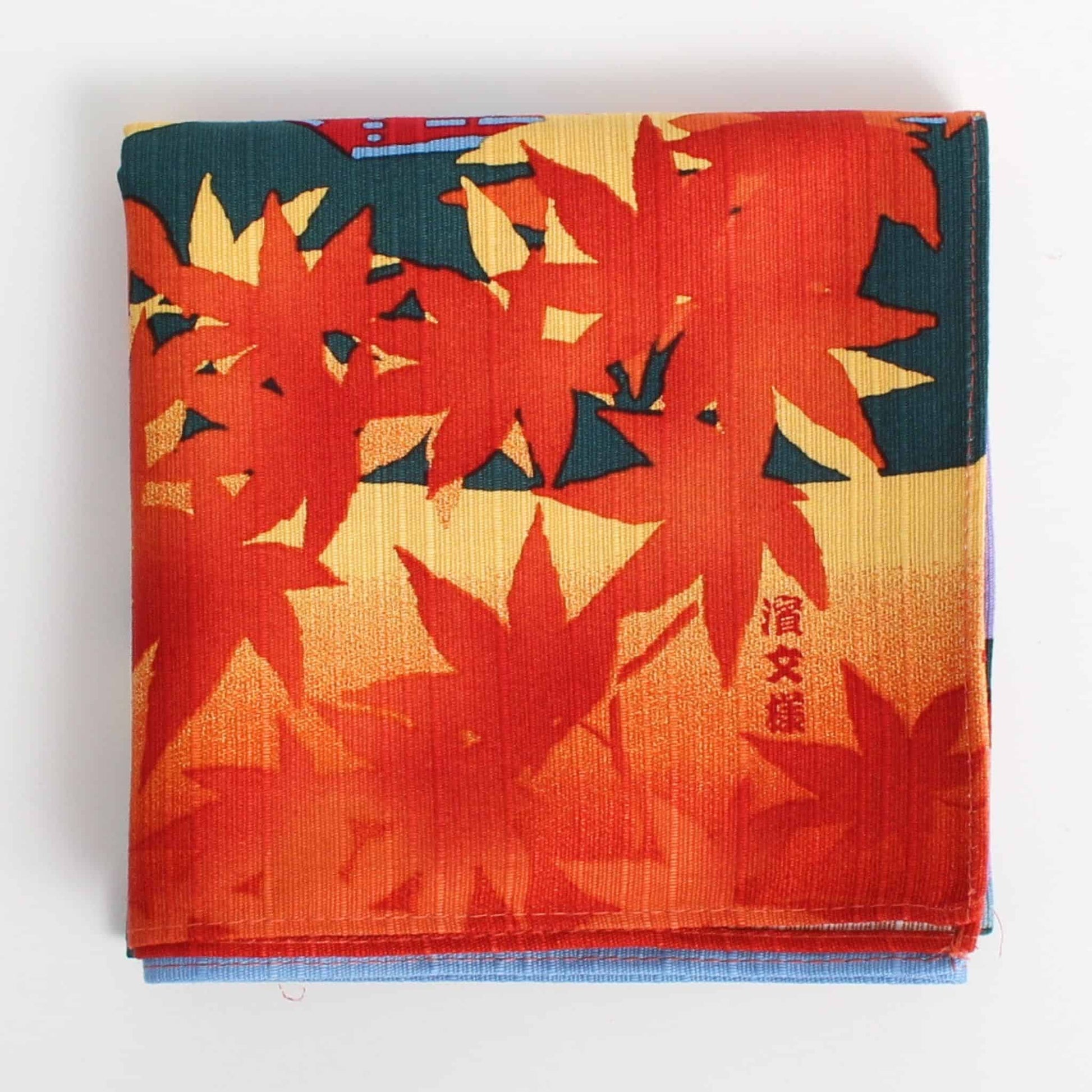 Small Furoshiki -  Autumn Leaves & Pagoda