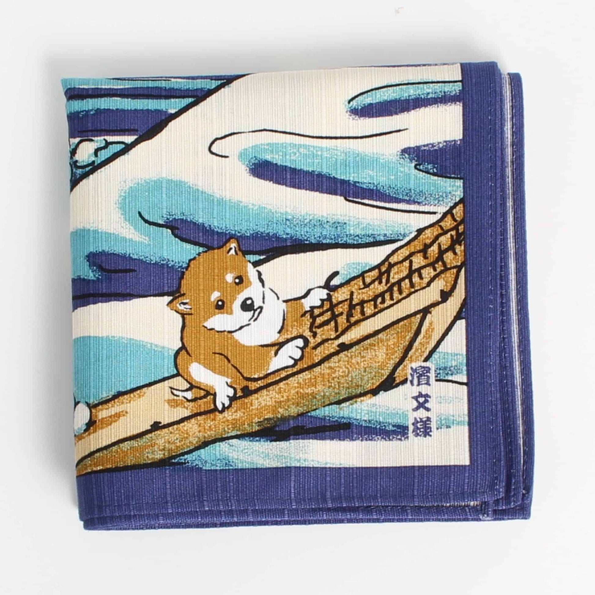Small Furoshiki - Hokusai Mameshiba and Wave
