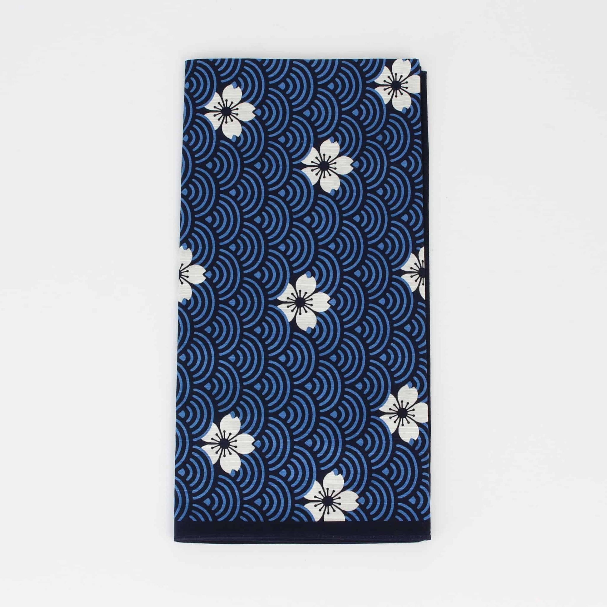 Medium Furoshiki - Cherry Blossoms Blue Wave