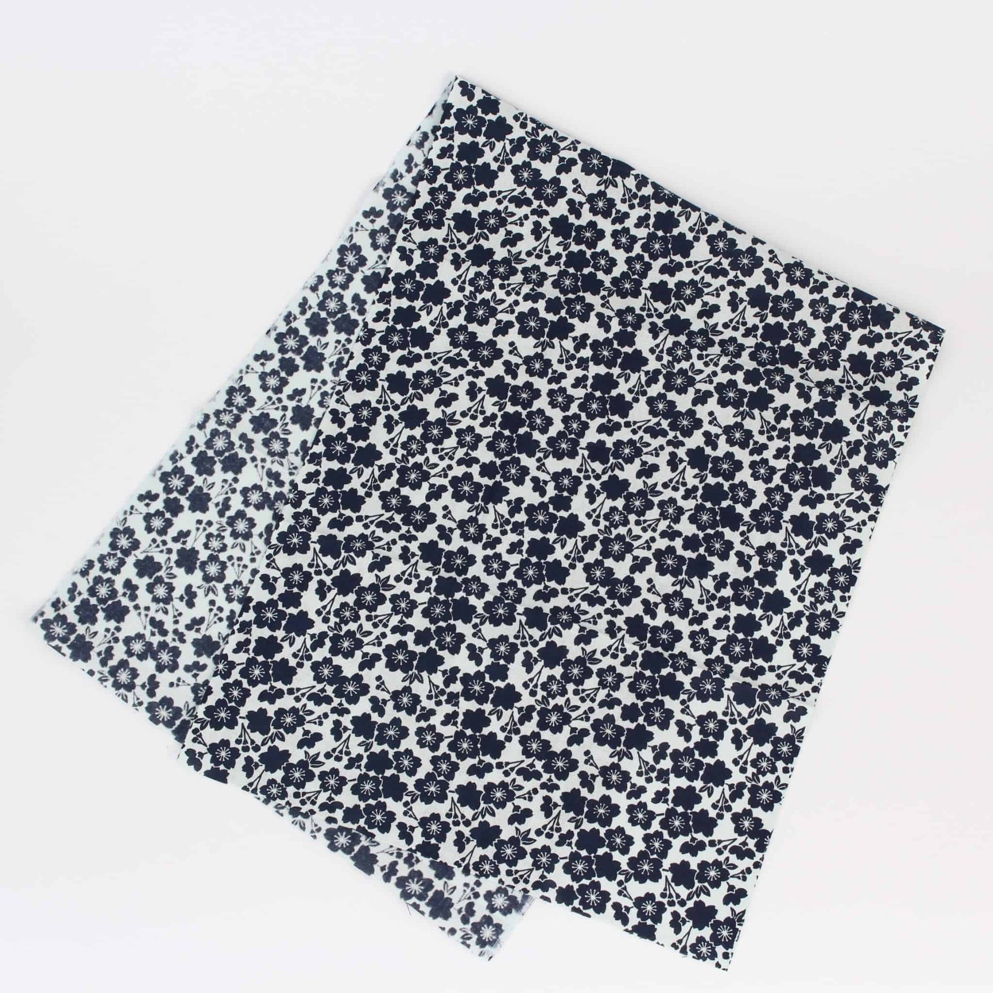 Tenugui Towel - Cherry Blossoms Black