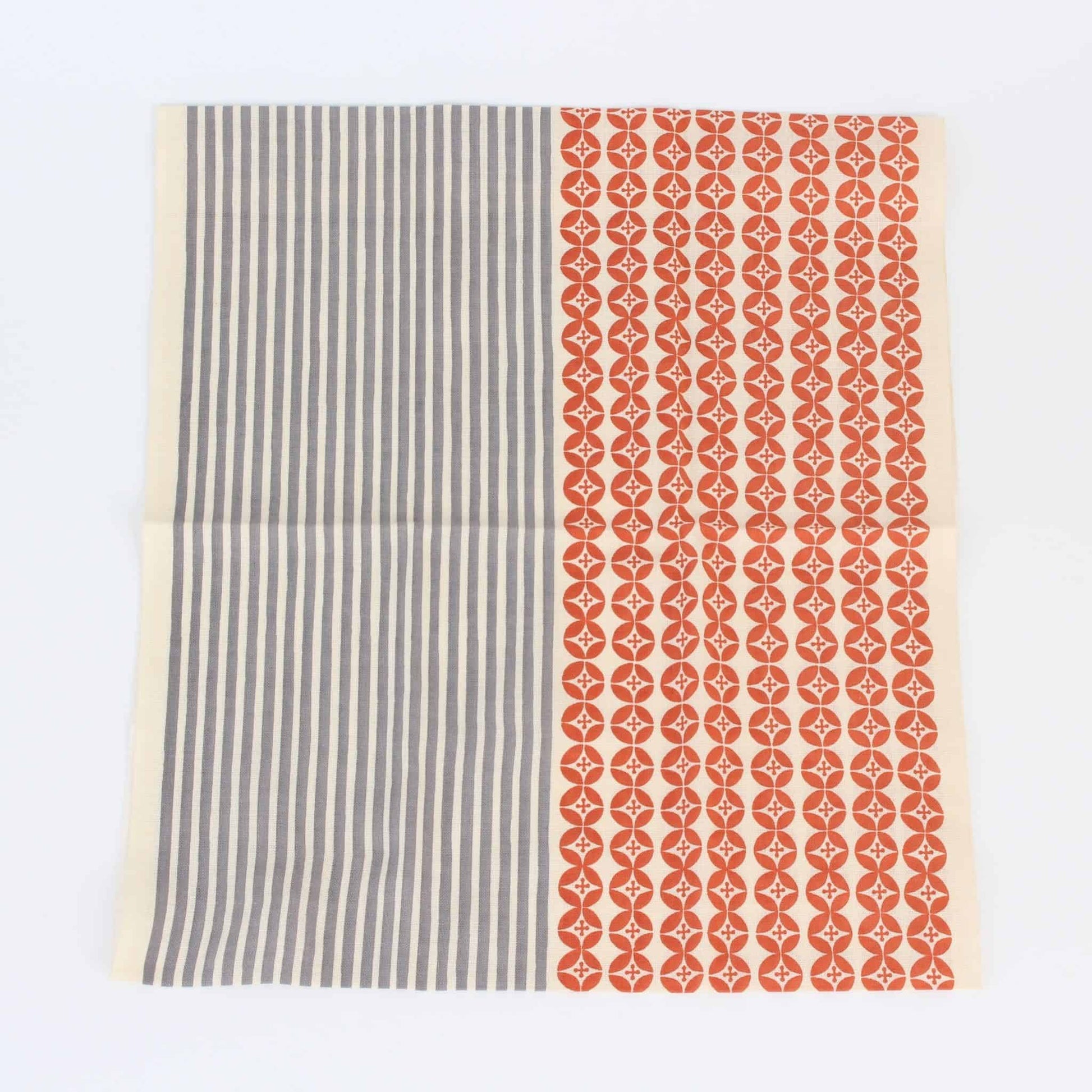 Tenugui Towel - Flowers and Stripes