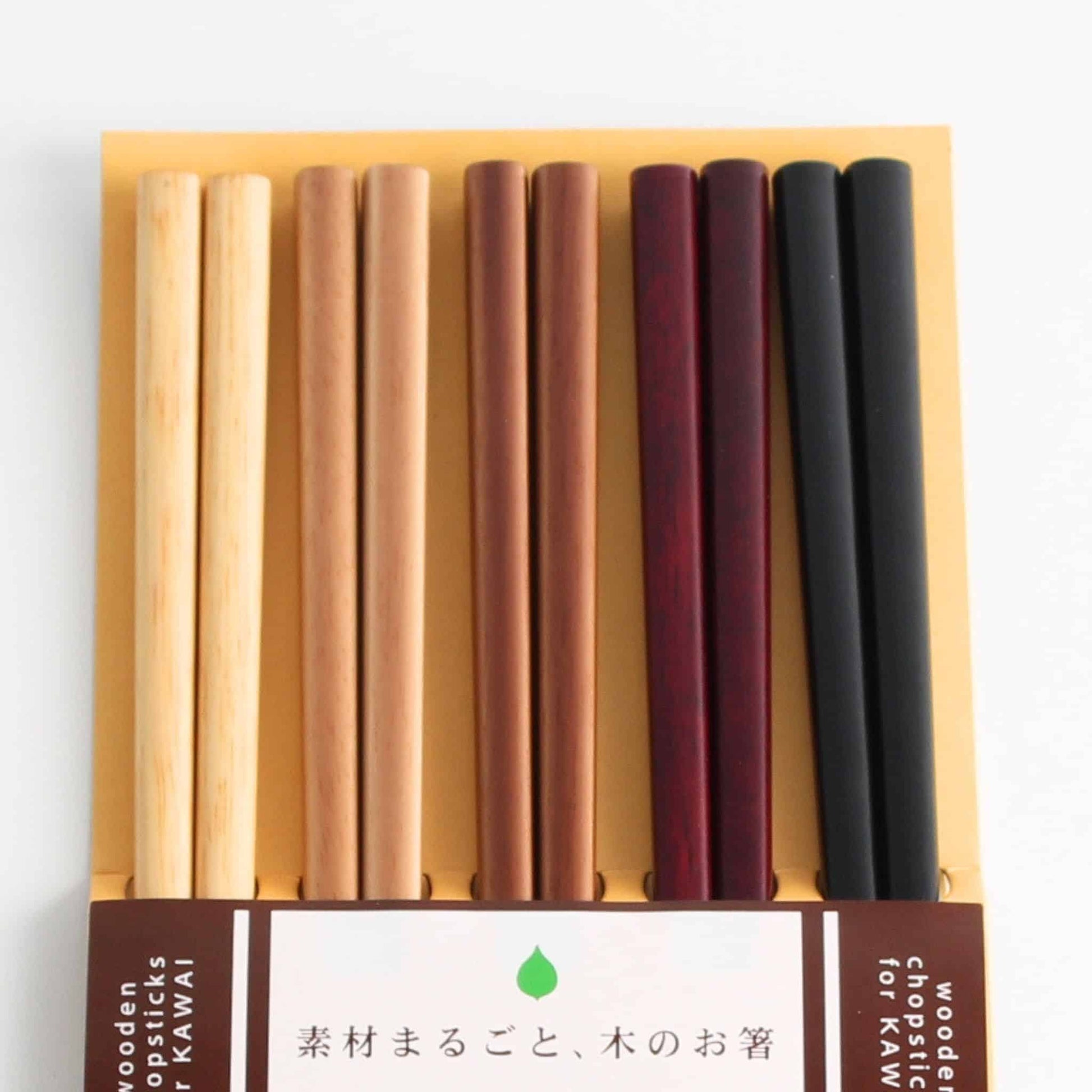 Chopstick Set - Natural Wood 5P