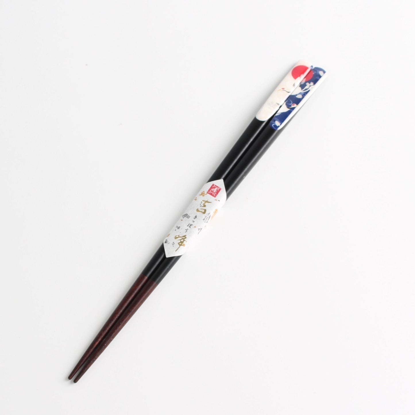 Urushi Lacquer Chopsticks - Meoto Crane Black