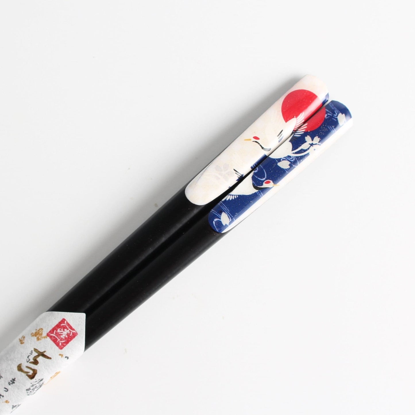 Urushi Lacquer Chopsticks - Meoto Crane Black