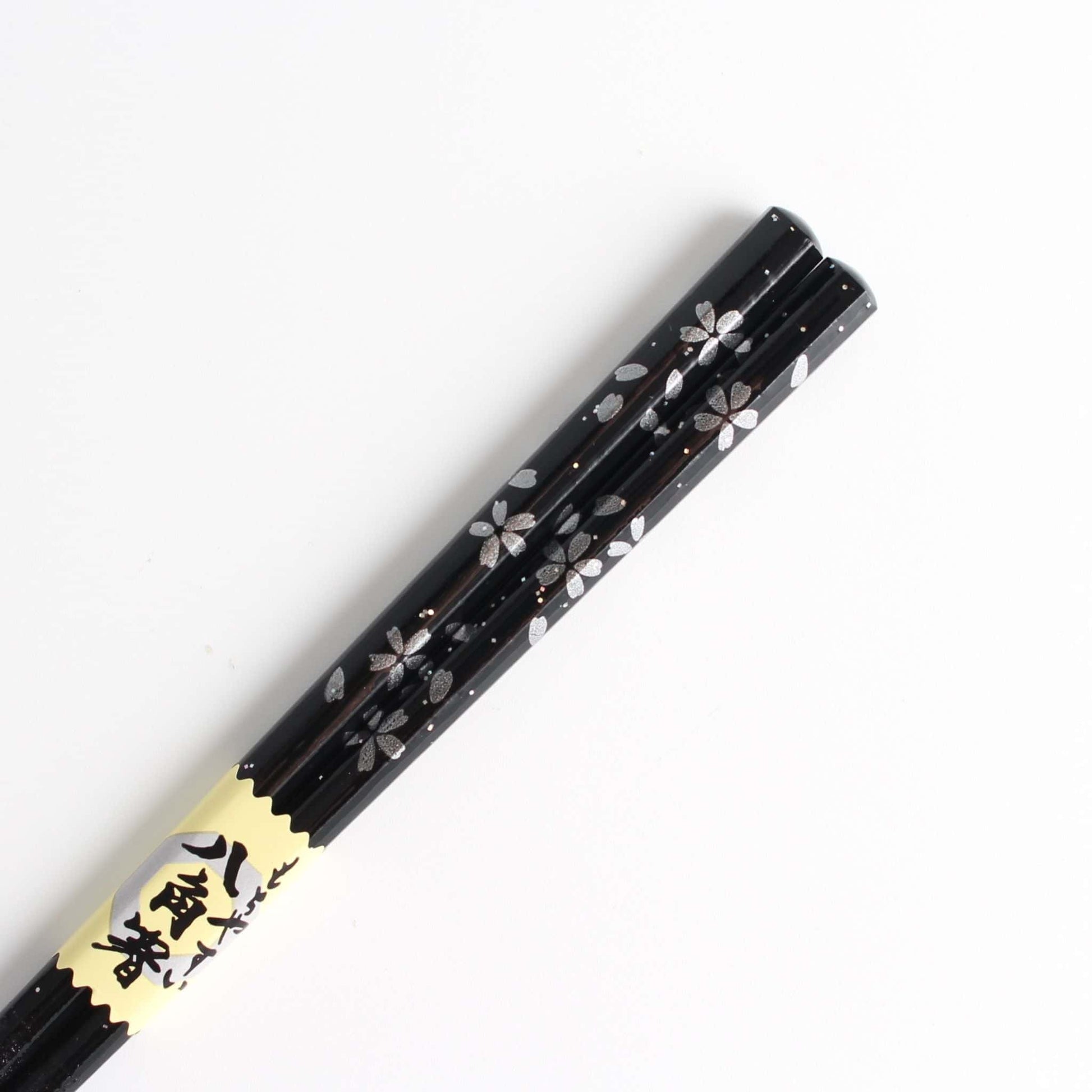 Chopsticks - Hachikaku Cherry Blossoms Black