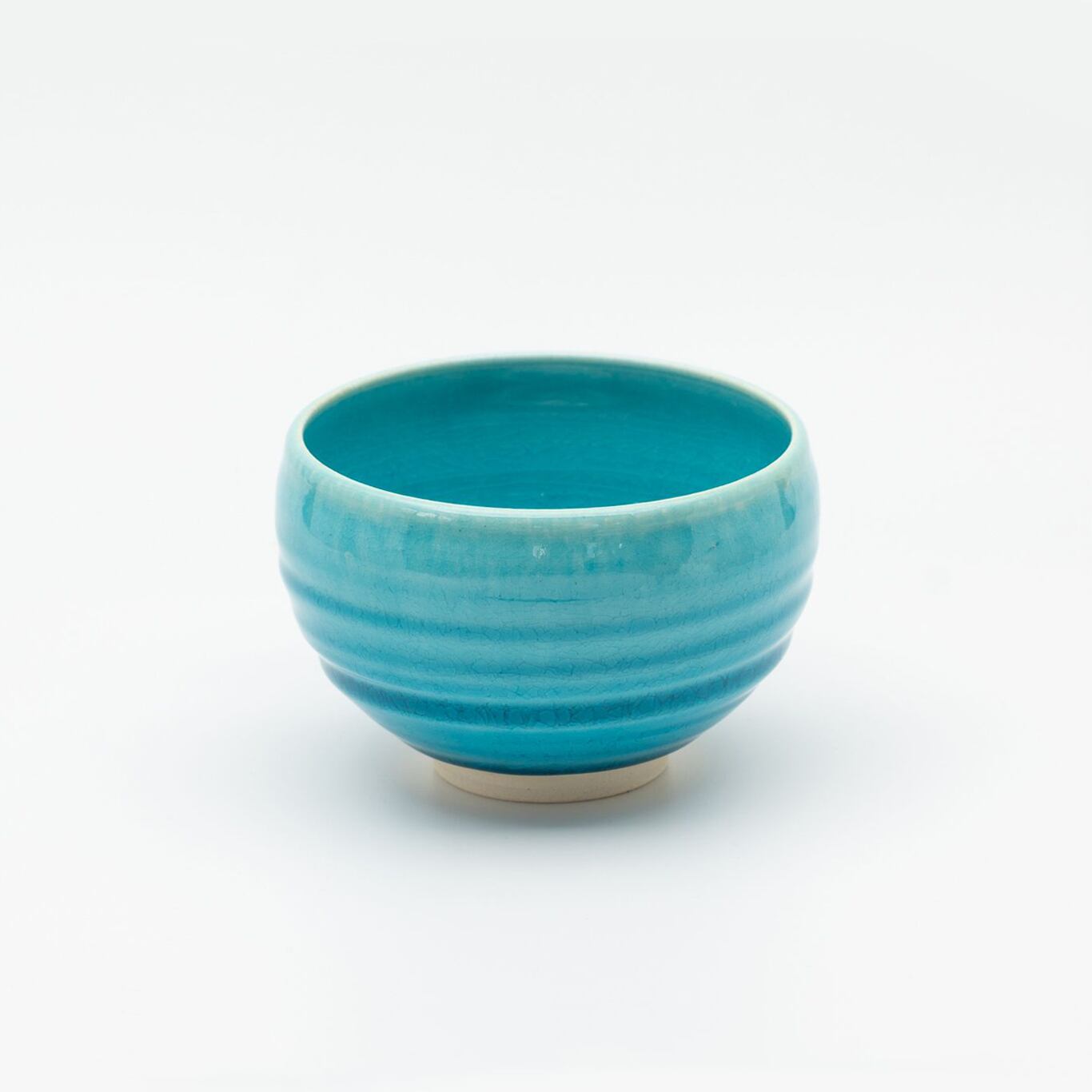 Matcha Bowl - Rokuro Blue Glaze
