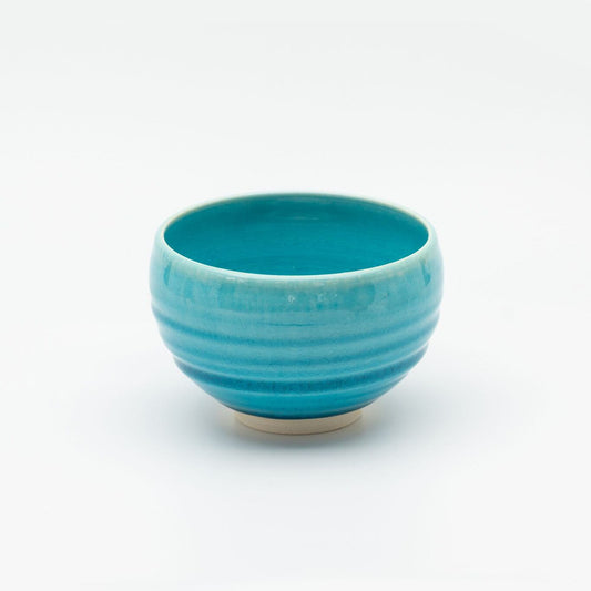 Matcha Bowl - Rokuro Blue Glaze