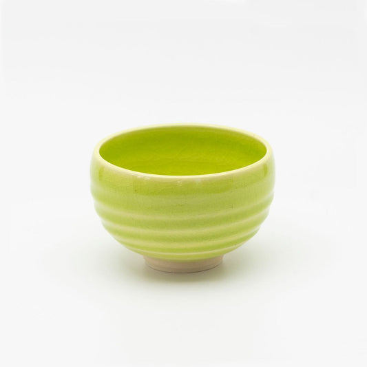 Matcha Bowl - Rokuro Yellow Glaze