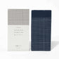 Sashiko Tea Towel 34x34cm - Gridded Pattern Cloth (Navy)