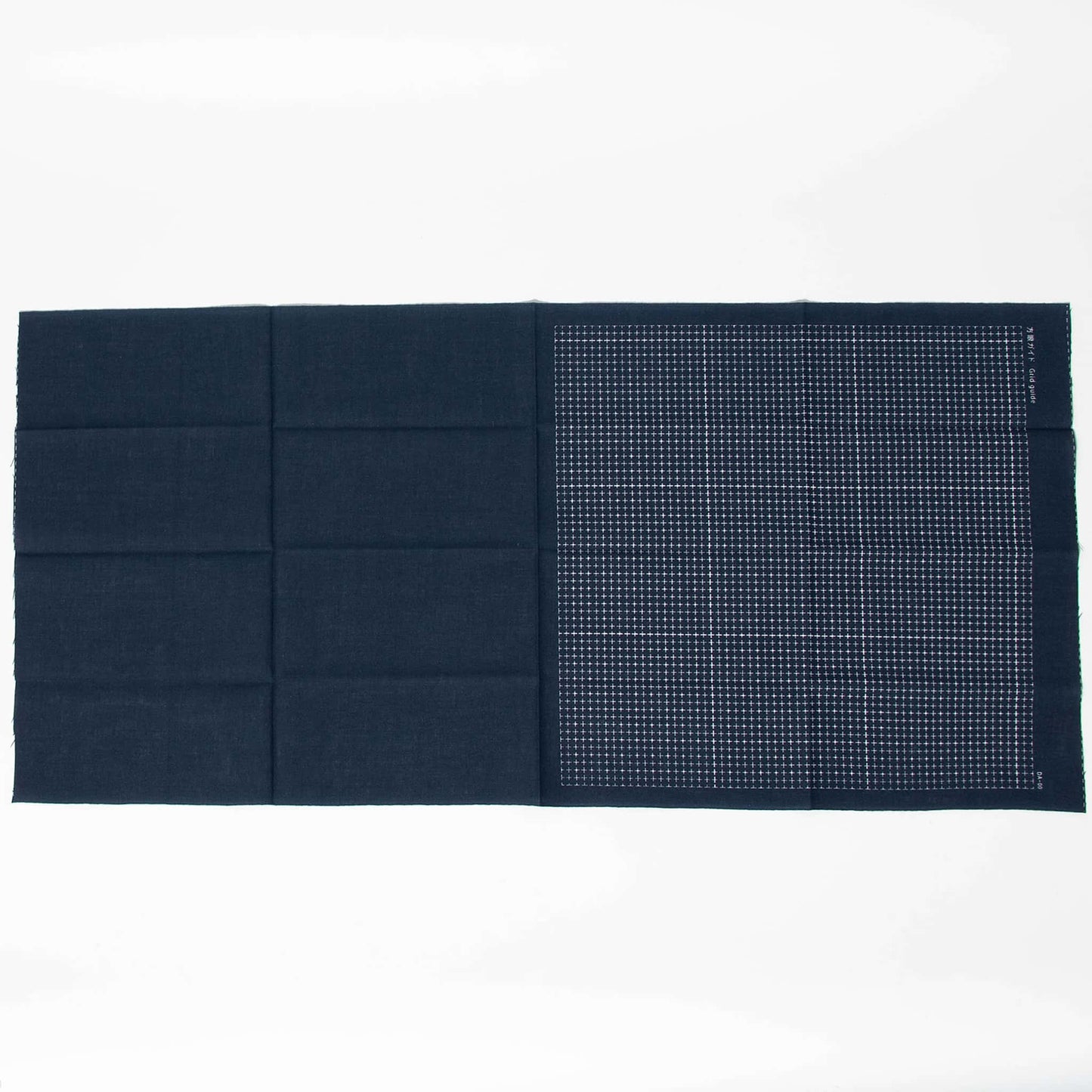 Sashiko Tea Towel 34x34cm - Gridded Pattern Cloth (Navy)