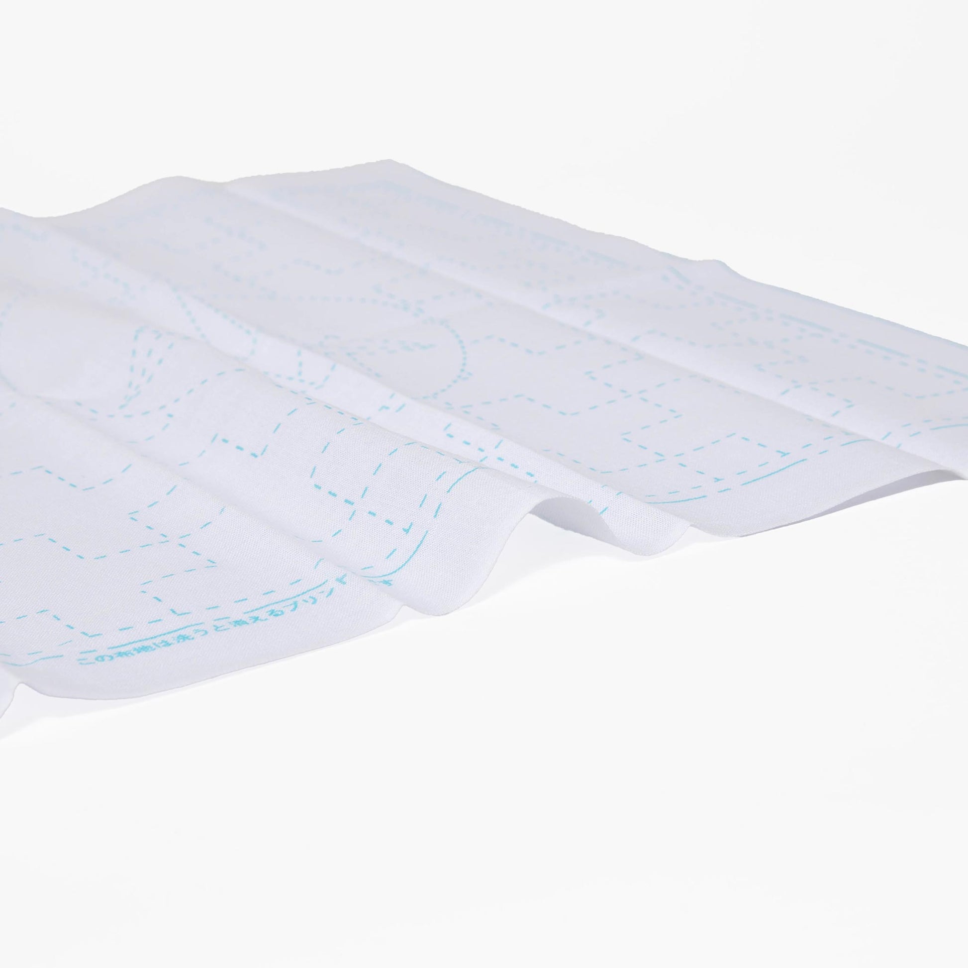 Sashiko Tea Towel 31x31 cm - Cross and Crane (White)